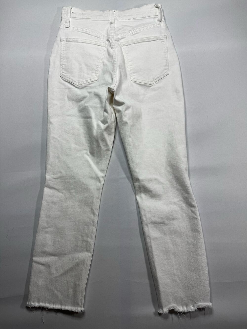 Madewell Women's White The High Rise Slim Crop Boy Jeans - Size 23 (25x25)